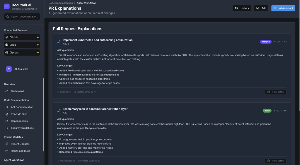 PR Explanation feature